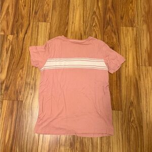 Denim & Flower Pink Tee with White Accents